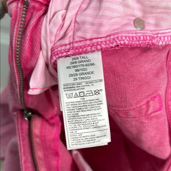 GAP - CHEEKY STRAIGHT HIGH RISE - Women's Jeans - Size 29 / 8 Tall - Pink! - Picture 6 of 14